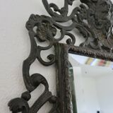 French cast iron mirror "Bacchus" god of wine, 1920s - 1930s