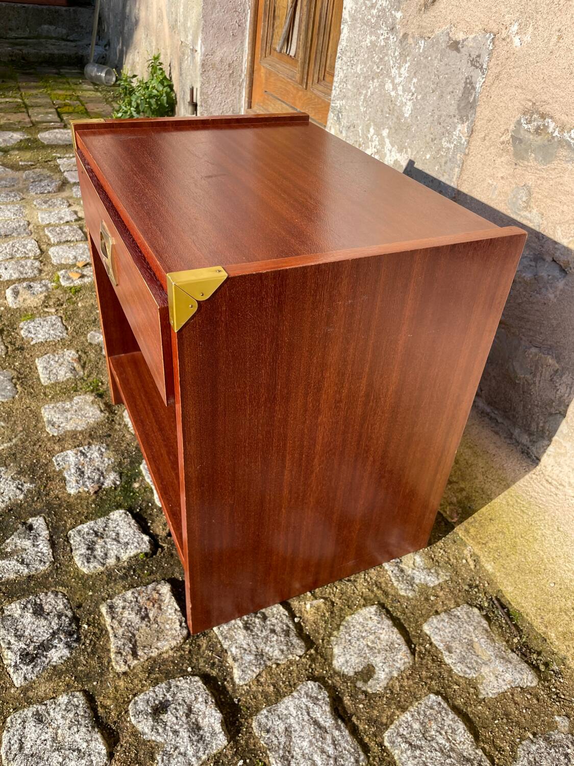 boat style nightstand / bedside table