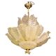 Extraordinary large size gold vintage Murano glass chandelier, 1970