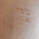 Plat terre cuite émaillée signée