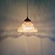 Art Deco ribbed glass suspension, Holophane, 1920-30