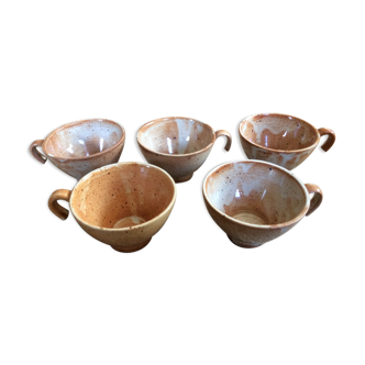 Set of 5 cups in sandstone
