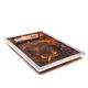 Brass and tortoiseshell lucite tray, Italy 1970s