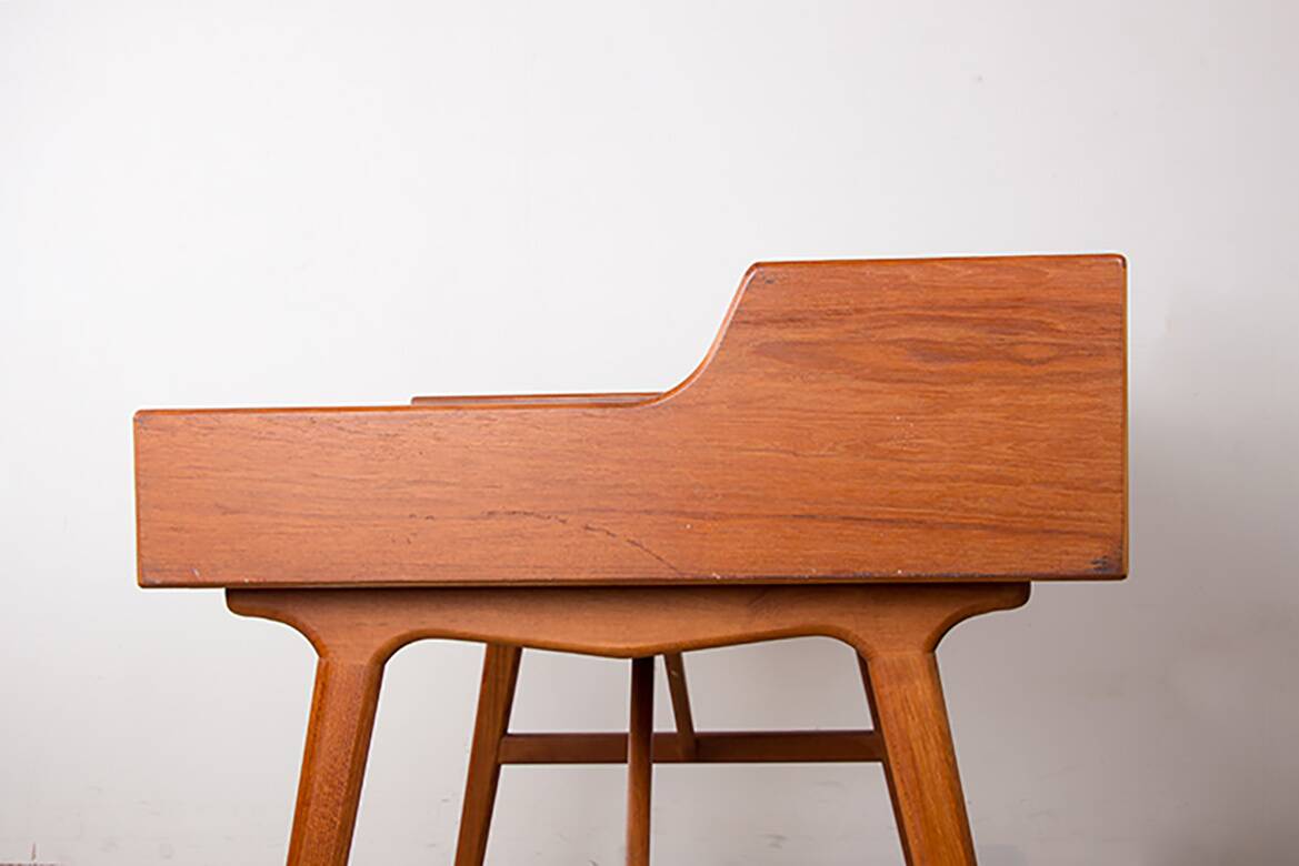 Danish teak desk, model 56, by Arne Wahl Iversen/Vinde Mobelfabrik.