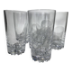 6 Crystal Long Drink Glasses with Spikes