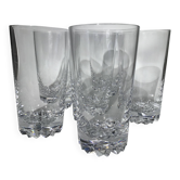 6 Verres long drink cristal pointes