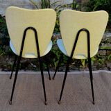 Yellow pair of vintage chairs