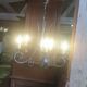 Lustre fer forgé 5 lampes - XXè