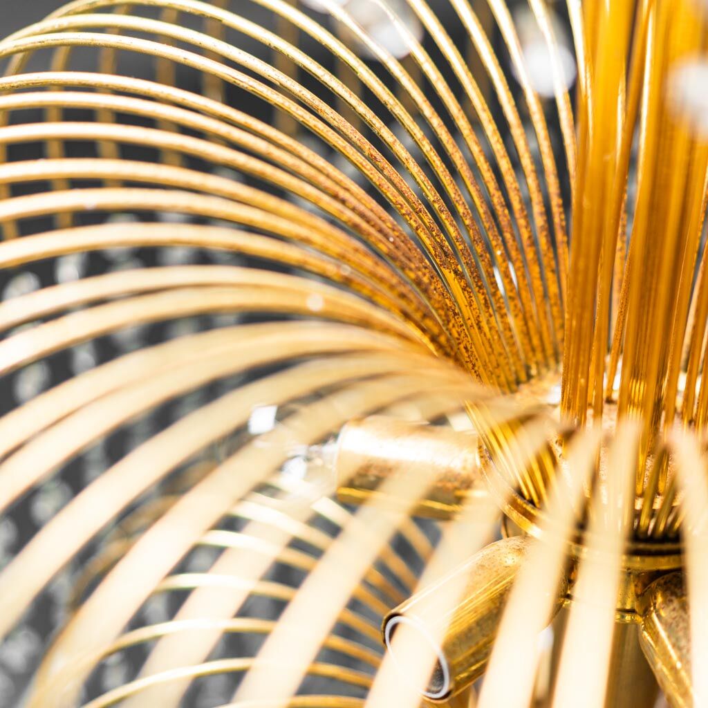 Chandelier with 10 lights in golden metal