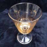 Gold communion souvenir glass with cross