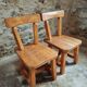Pair of Canadian brutalist pine chairs – Rustic design from the 70s