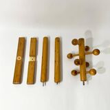 Vintage coat rack in solid pine