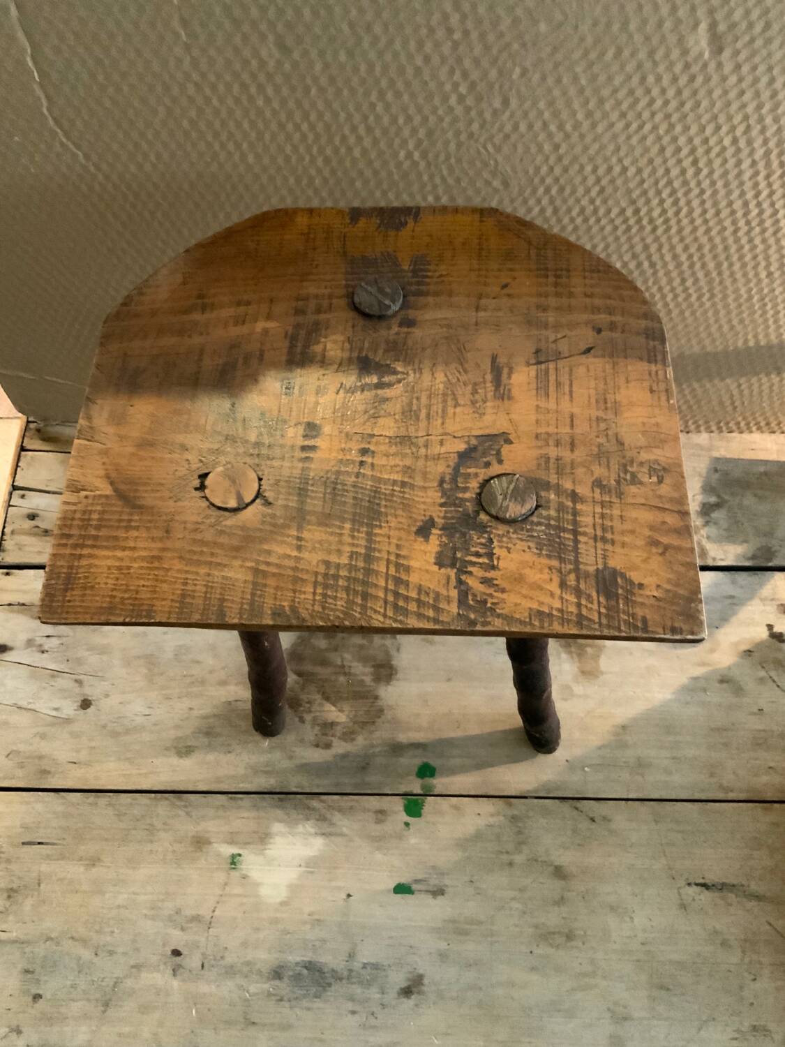 Cowherd stool Selency x Monoprix Croisé Laroche