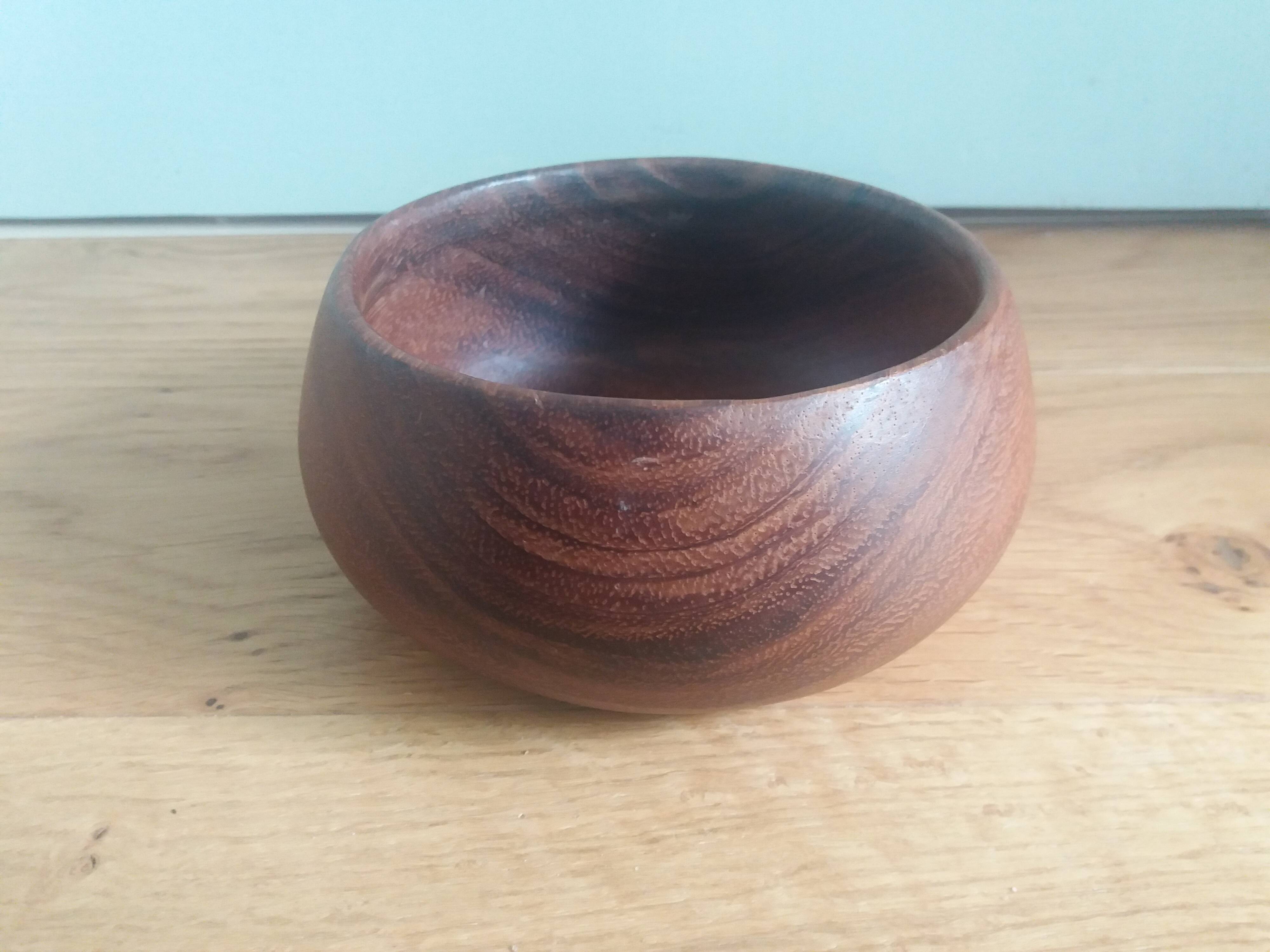 Turned wood bowl