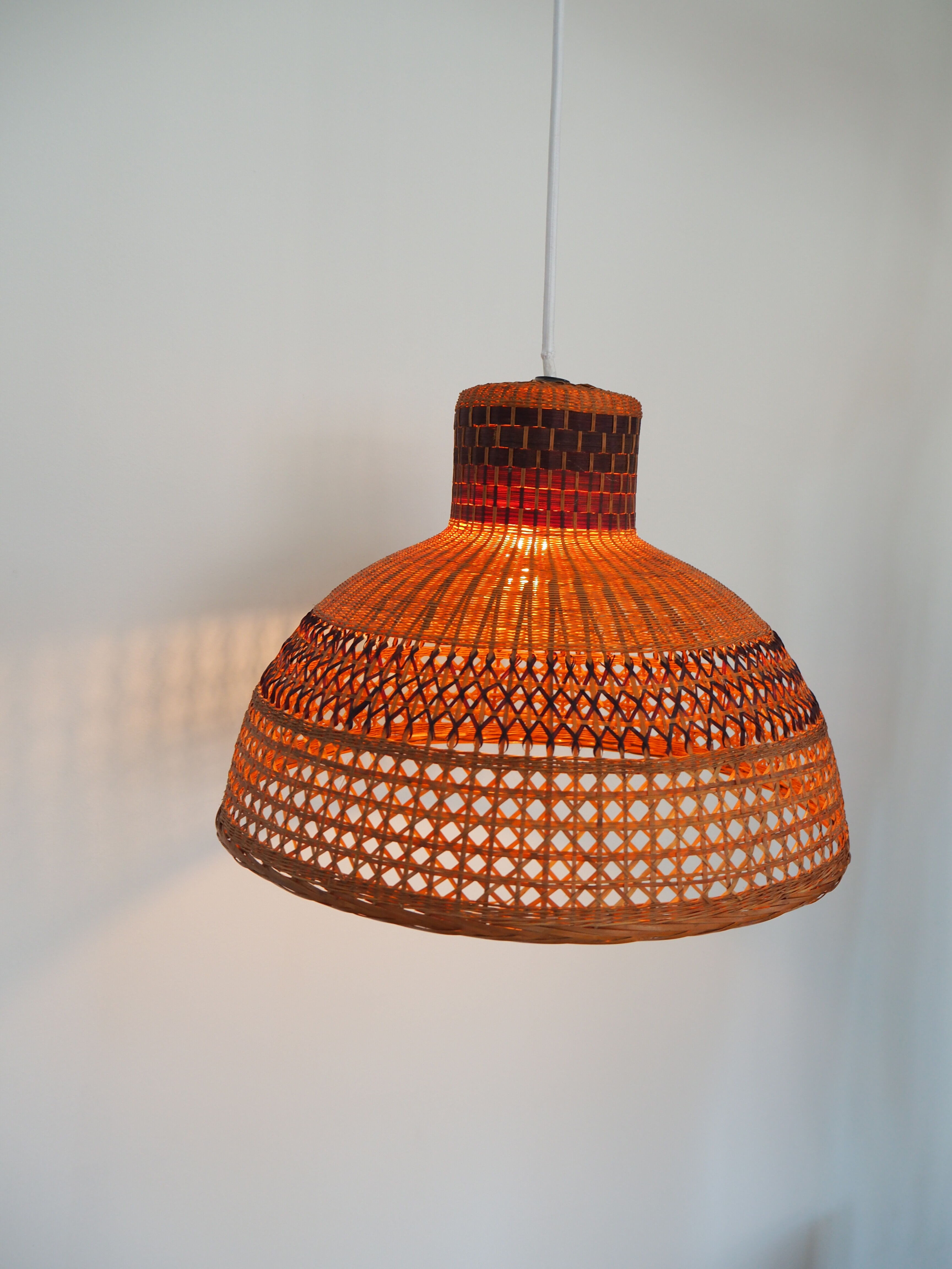 Vintage rattan lampshade
