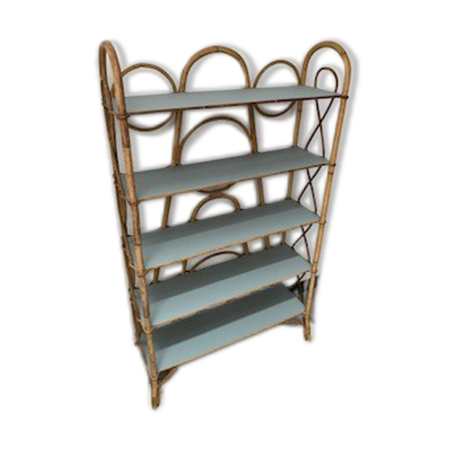 Vintage rattan shelf