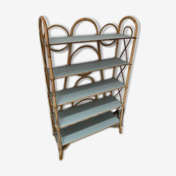 Etagere en rotin vintage