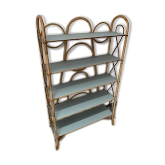 Vintage rattan shelf