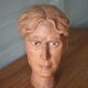 Sculpture signed Doloire, terracotta sculpture, sculpture of a man's head, collection, interior decoration.