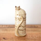 Figurine de chat vintage en céramique, décoration d'intérieur originale, cadeau pour les amoureux des chats