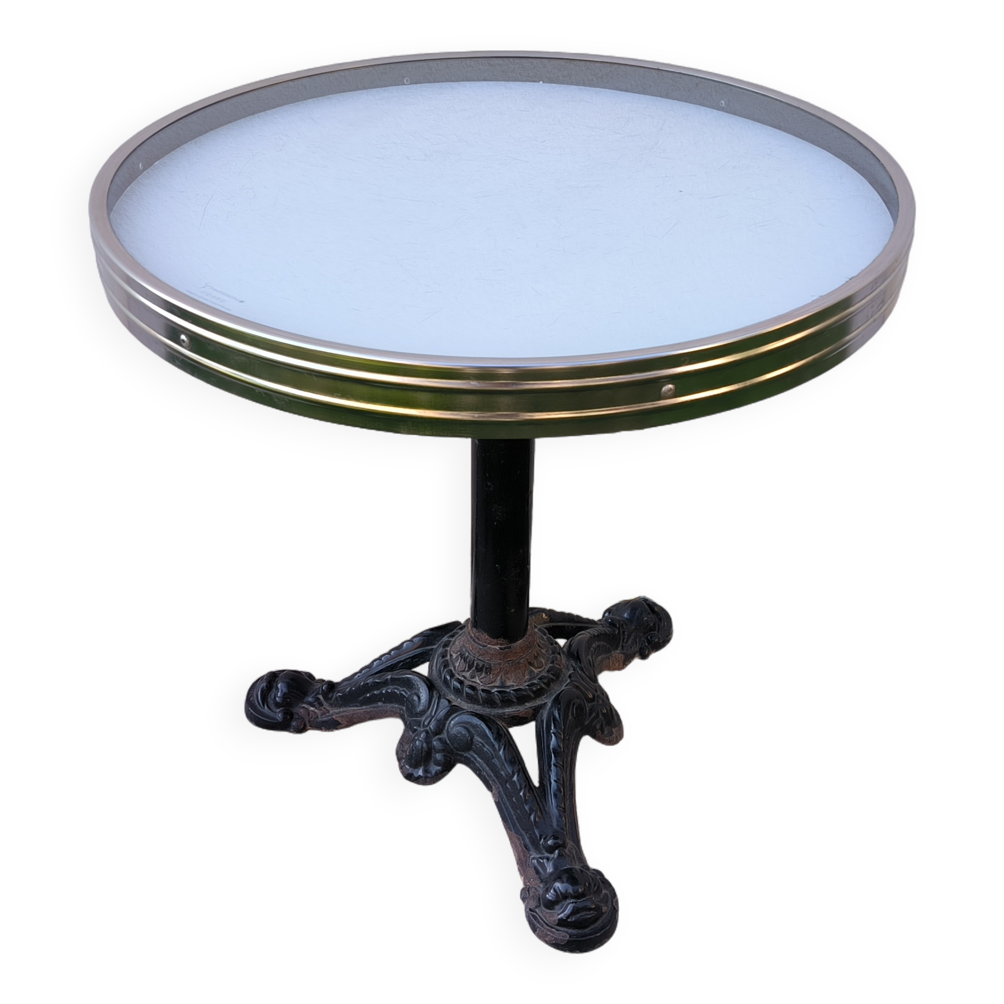 Vintage cast iron pedestal bistro table