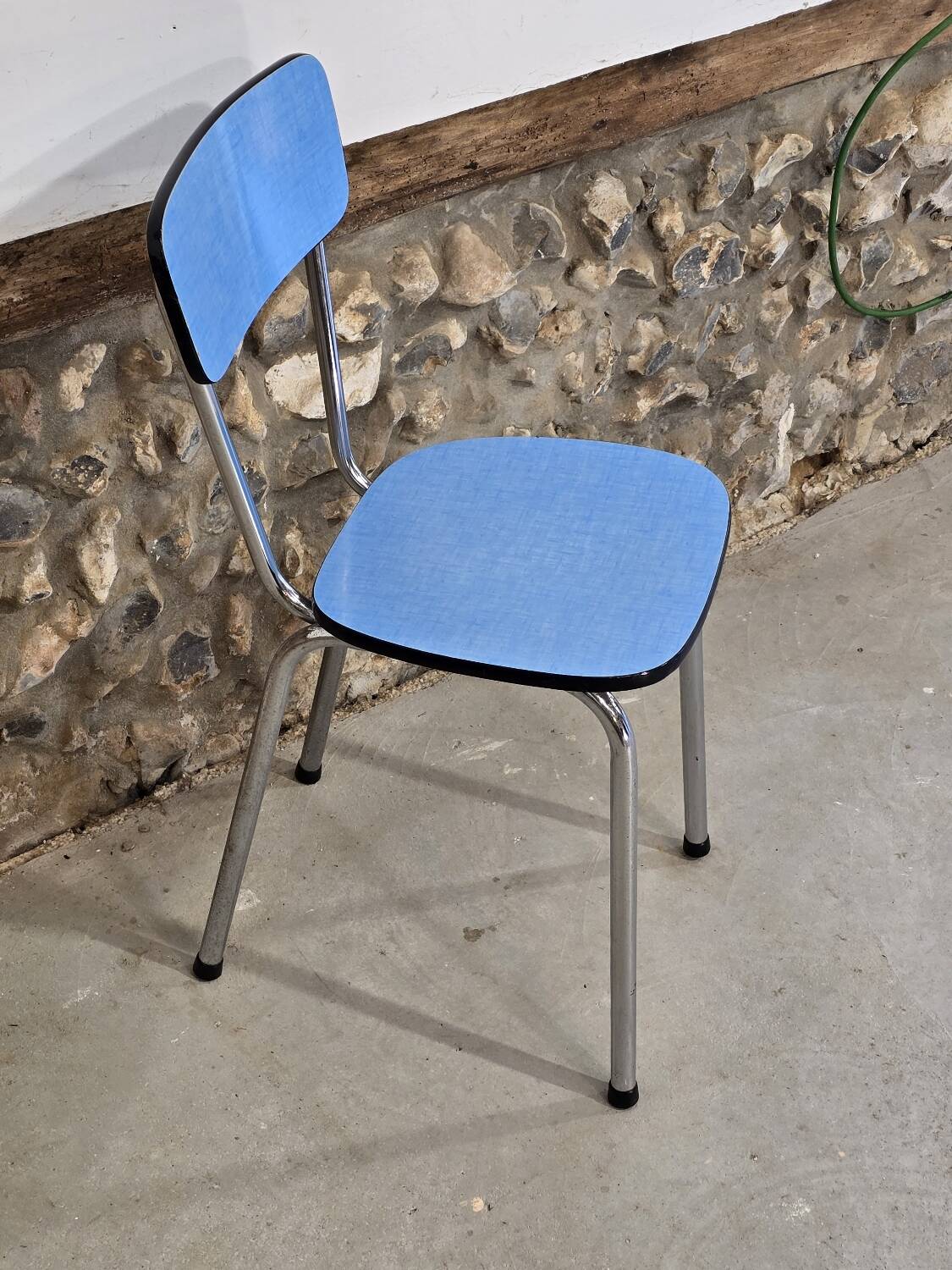 Blue Formica chair 1960