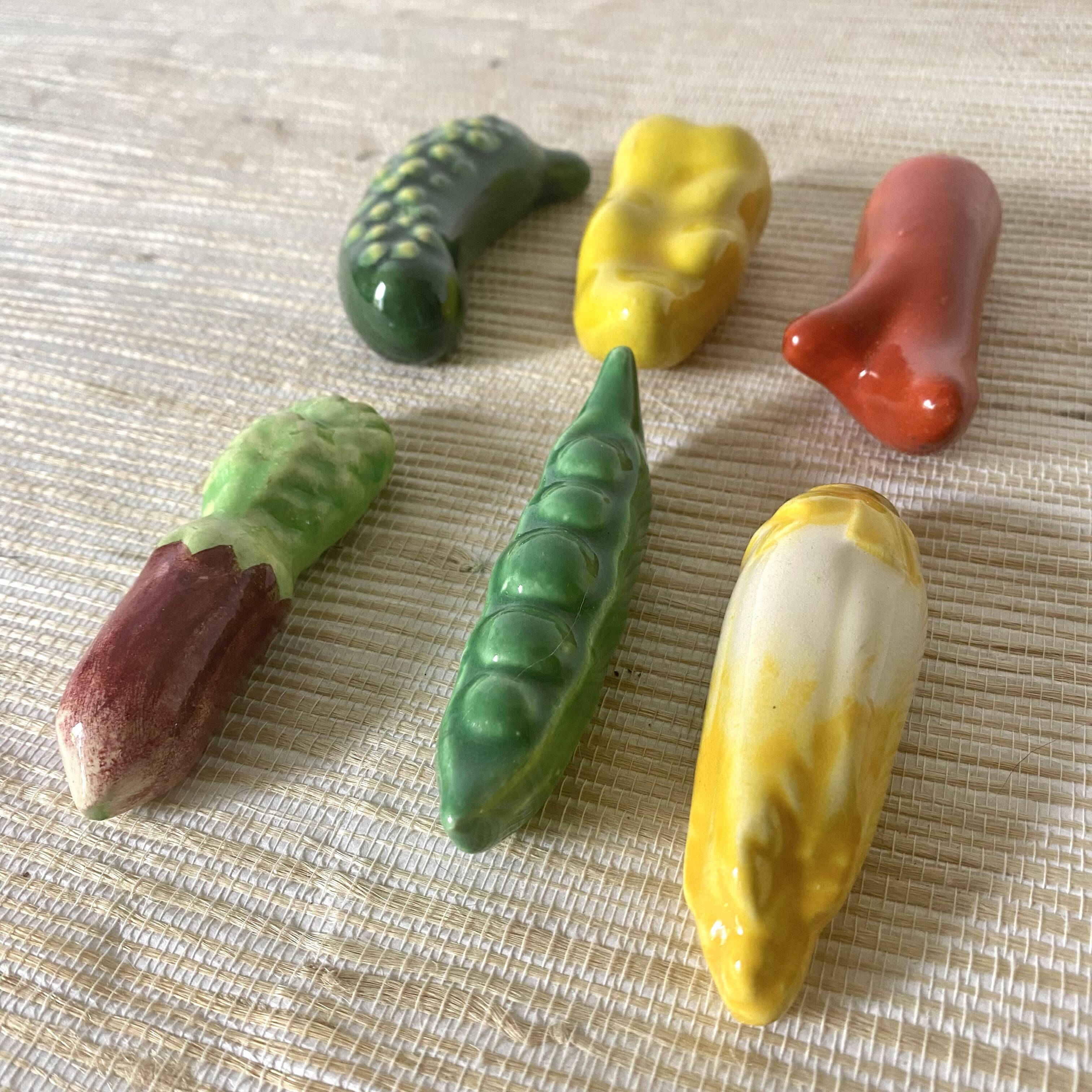 Vegetable barbotine knife holder, 50s-60s