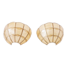 Pair of mother-of-pearl shell sconces