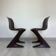 2 Chaises ‘ Z chair ‘ de Ernst Moëckel