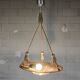 Antique orange German Art Deco WMF Ikora glass pendant lamp 1930