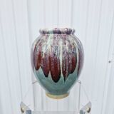Vintage vase en grès vernissée