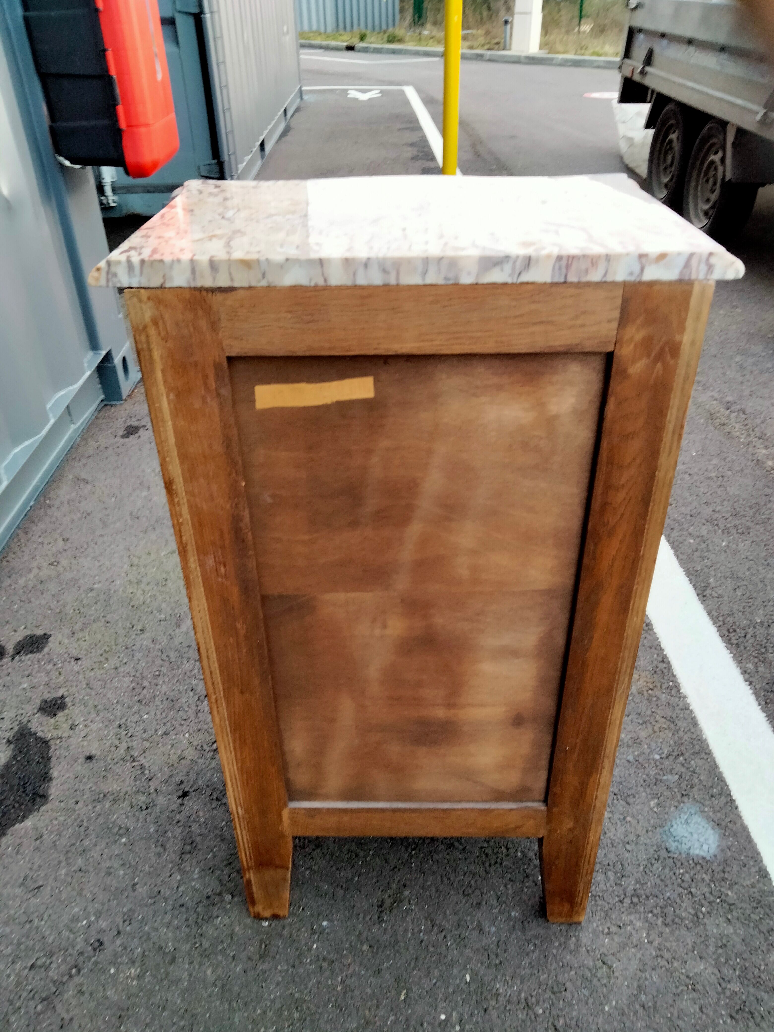 Dresser rag maker style louis xv marquetry marble top