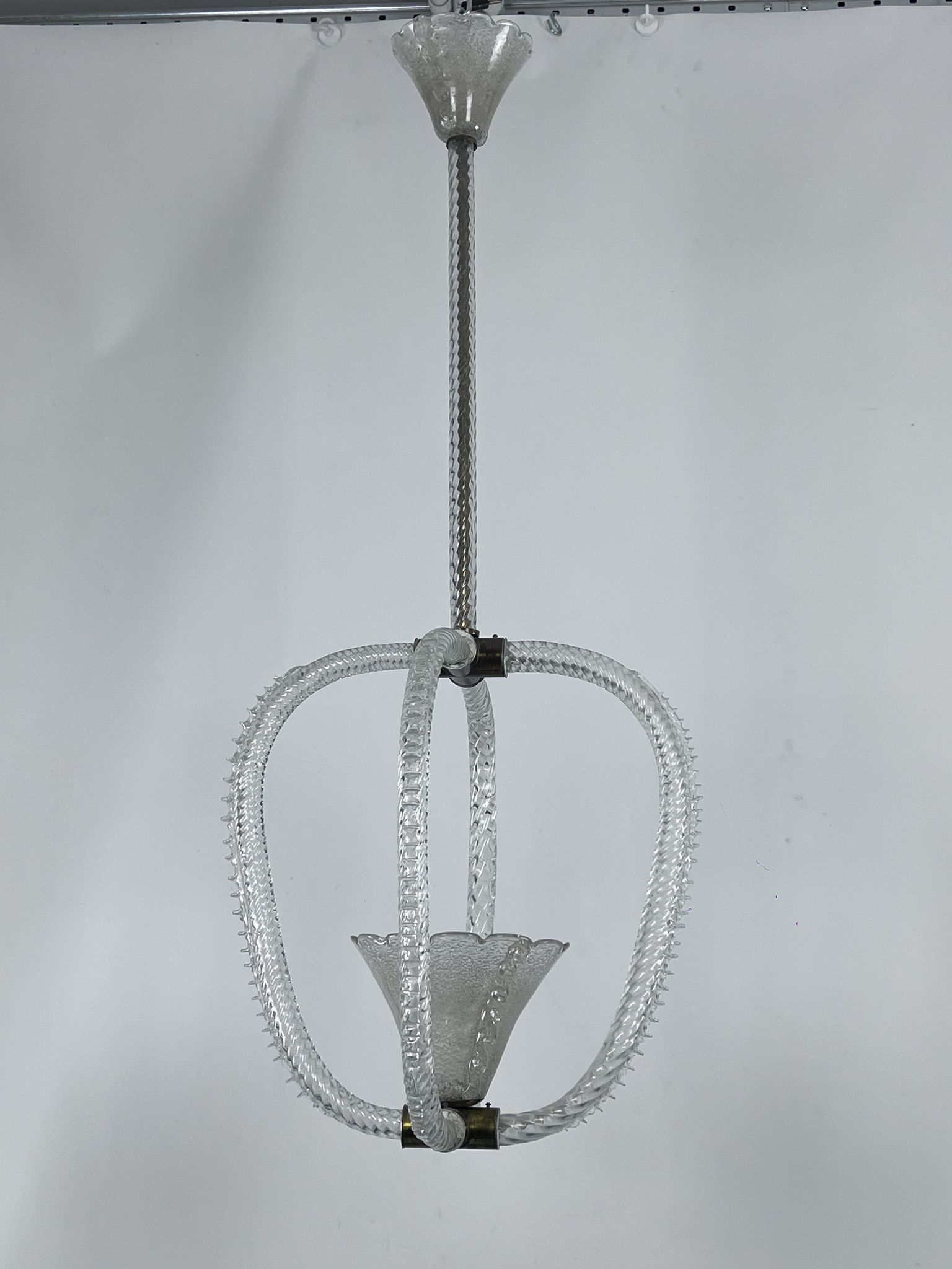 Ercole Barovier Murano glass pendant lamp Italy 1930s