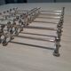 Set of 12 silver metal knife holders