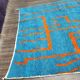 Large Moroccan rug made of natural wool, dimensions 250x150 cm, handmade.