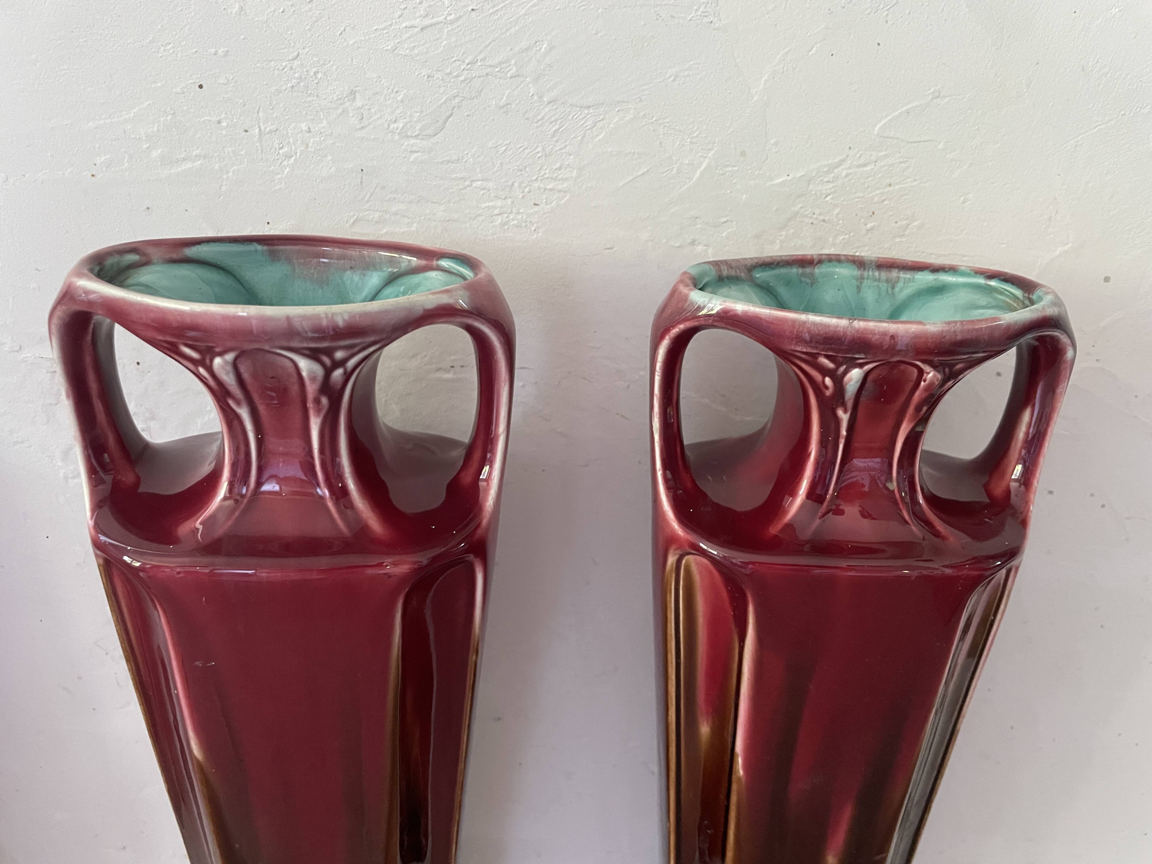 Pair of Orchies Art Deco vases