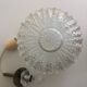 Vintage frosted glass pendant light by Dorian Leuchten