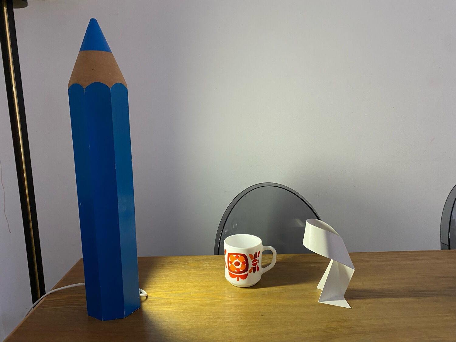 Stone pencil lamp Sala for Vilac Vintage minimalist 80s