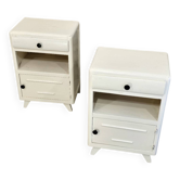 Pair of white Mado bedside tables