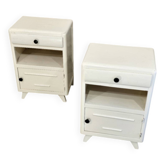 Paire de tables de chevet Mado blanches
