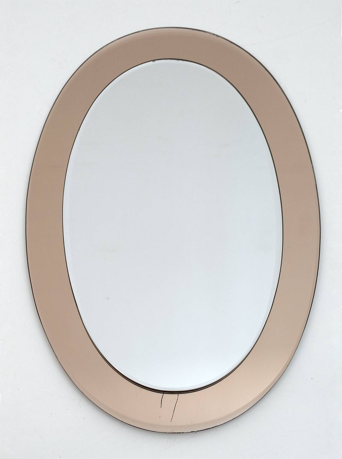 Antonio Lupi Mid-Century Modern Italian Mirror by Cristal Luxor, 1960s