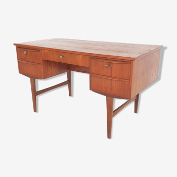 Bureau en teck moderne scandinave, années 1960