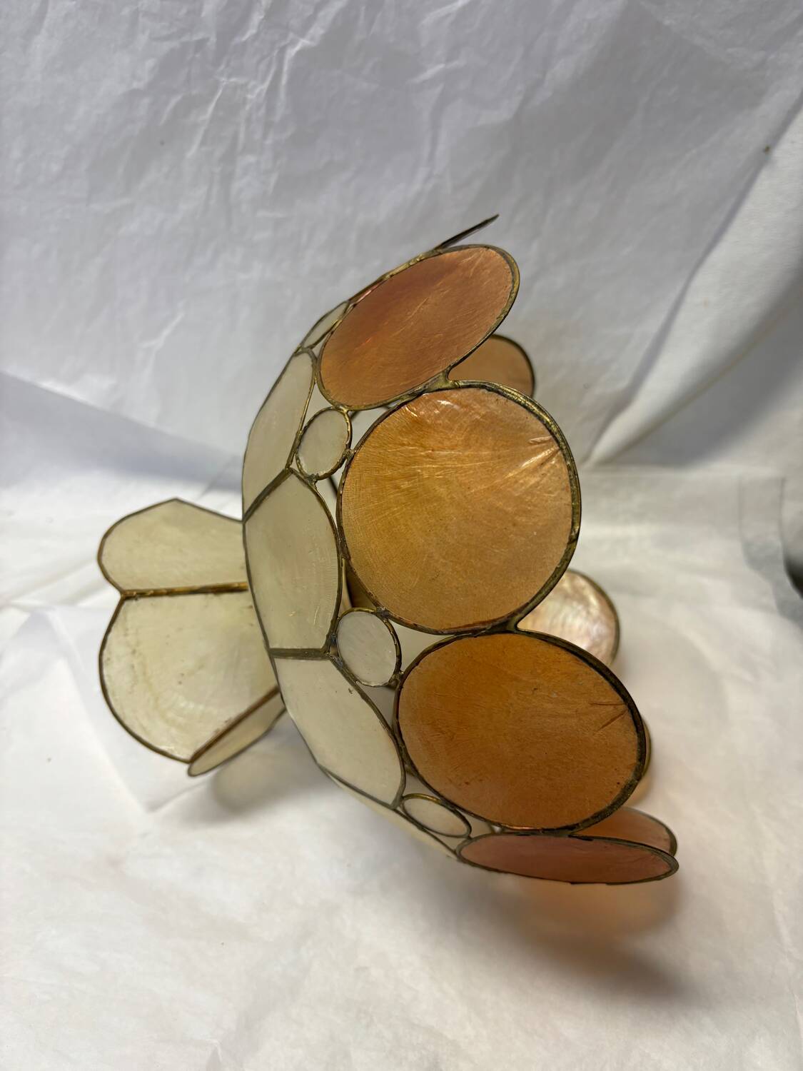 Pair of mother-of-pearl chandeliers