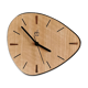 Vintage formica clock silent asymmetrical wall pendulum "Japy wood"