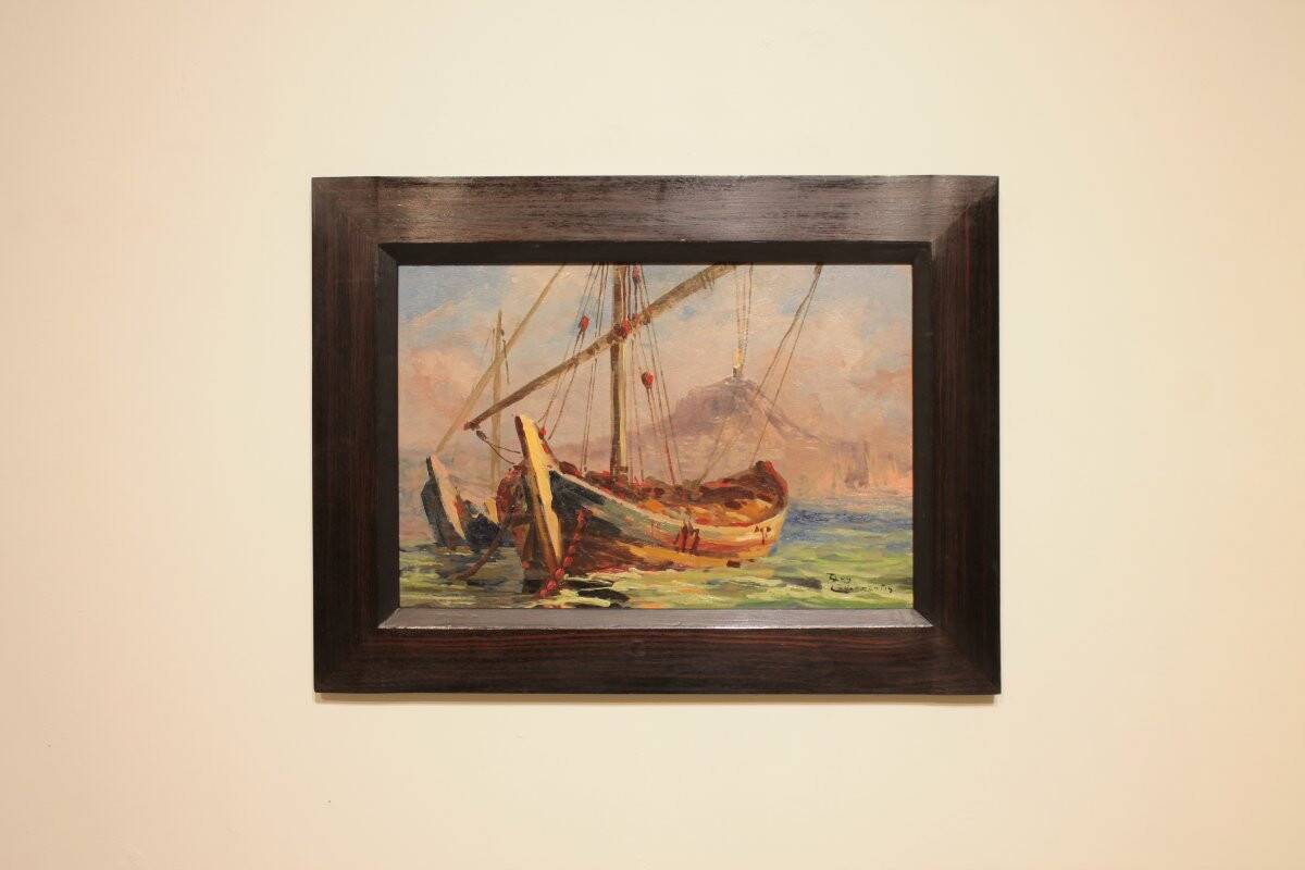 Marine painting by Guy Le Florentin - Notre-Dame de la Garde, Marseille