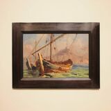 Marine painting by Guy Le Florentin - Notre-Dame de la Garde, Marseille