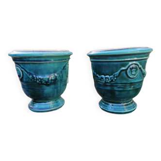 Pair of Anduze flowerpots