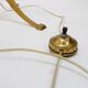 Library or reading floor lamp in brass and wood, mid-20th century.