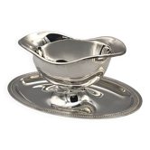 Christofle silver plated sauce boat pearl model