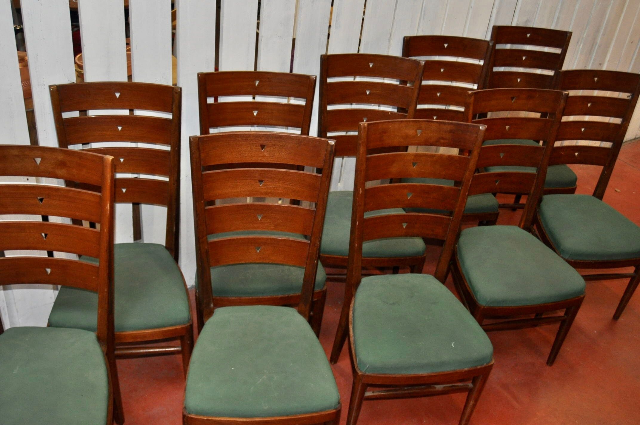 Series of 10 rosewood chairs